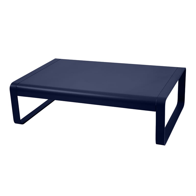 Mobilier - Tables basses - Table basse Bellevie métal bleu / Aluminium - 103 x 75 cm - Fermob - Bleu Abysse - Acier électrozinqué, Aluminium