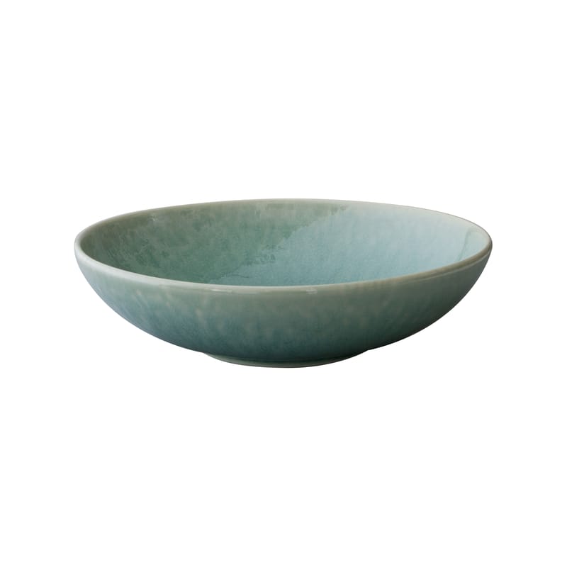 Table et cuisine - Assiettes - Assiette creuse Tourron céramique vert Large / Ø 23,7 cm - Grès fait main - Jars Céramistes - Jade - Grès émaillé