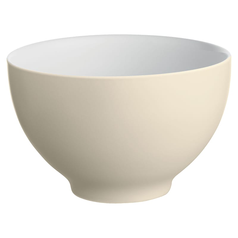 Table et cuisine - Saladiers, coupes et bols - Bol Tonale céramique jaune blanc Large / Ø 18 cm - Alessi - Jaune pâle / intérieur blanc - Céramique Stoneware