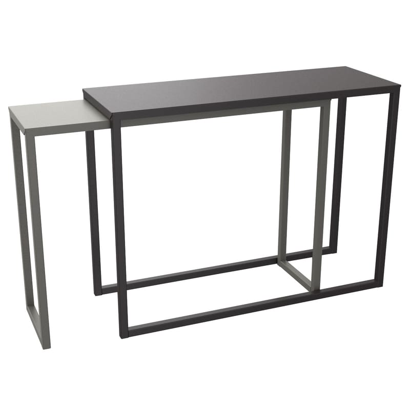 Furniture - Console Tables - Burga Console metal black - Matière Grise - Black / Taupe - Epoxy painted steel