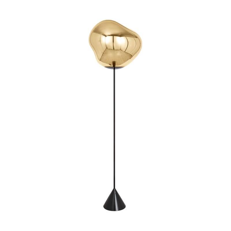 Gold coloured shop floor lamps