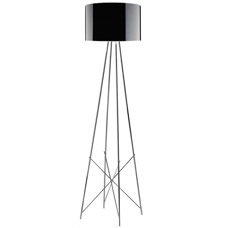 Luminaire - Lampadaires - Lampadaire Ray F2 métal noir - Flos - Métal Noir - Acier chromé, Aluminium laqué