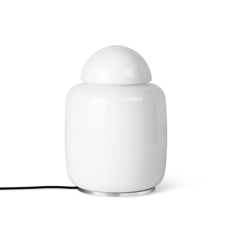Luminaire - Lampes de table - Lampe de table Bell verre blanc / Ø 20 x H 27 cm - Ferm Living - Blanc - Verre opalin