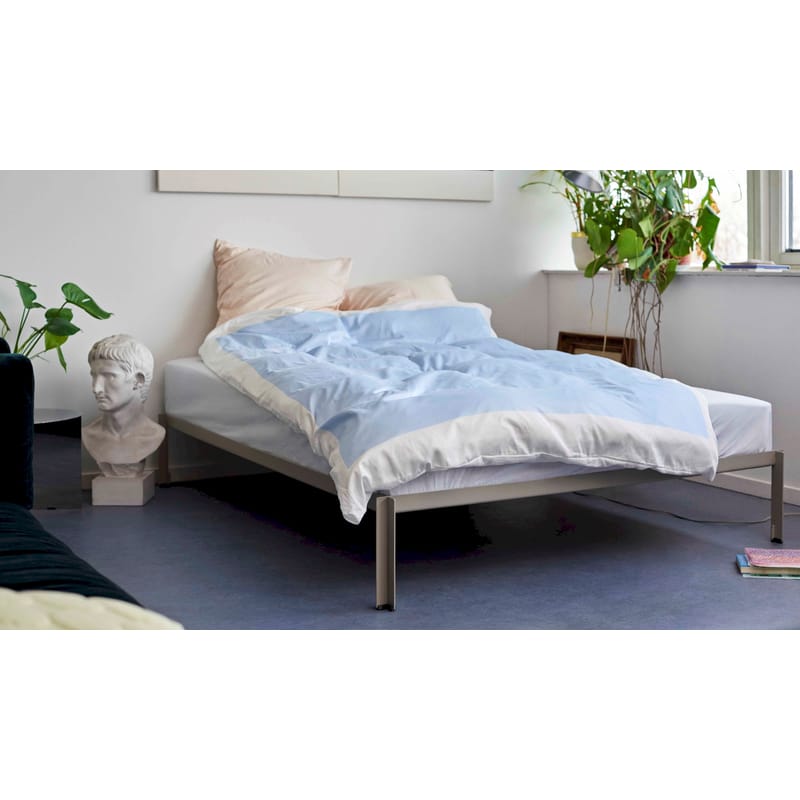 Möbel - Betten - Bettkasten Connect metall weiß / Metall - 140 x 200 cm - Hay - 140 x 200 cm / weiß - Pulverbeschichteter Stahl