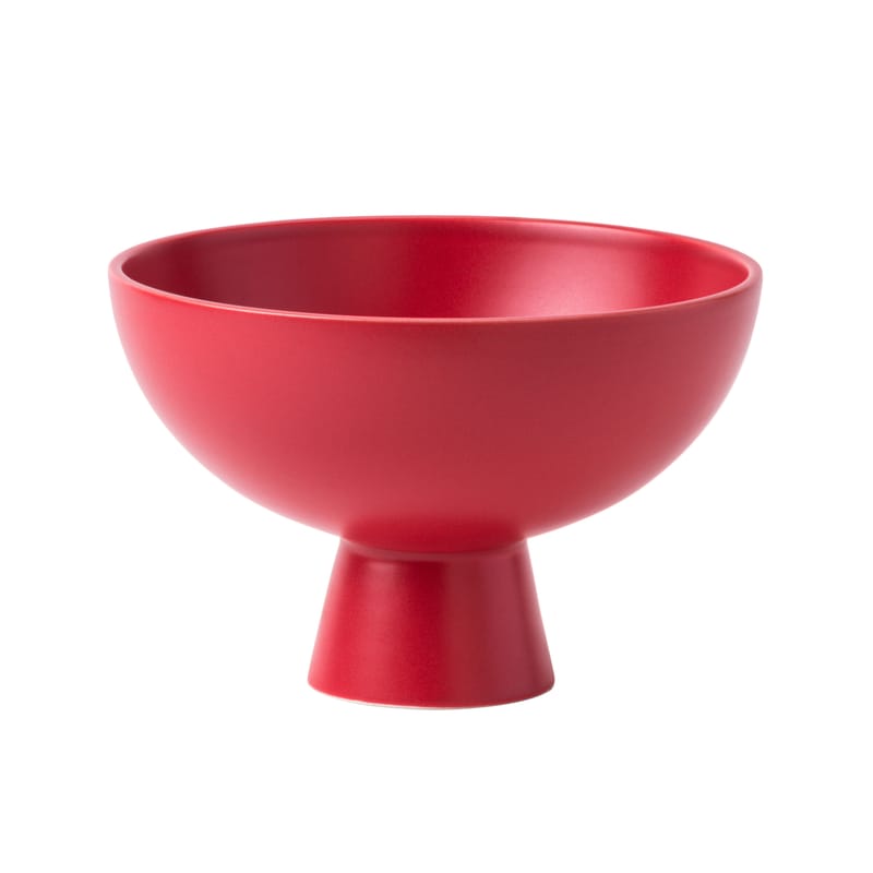 Table et cuisine - Saladiers, coupes et bols - Coupe Strøm Large céramique rouge / Ø 22 cm - Fait main - raawii - Rouge Salsa - Céramique