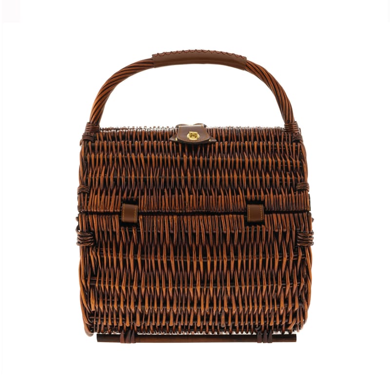 Alessi Dressed en plein air Picnic set grey black wicker Made In