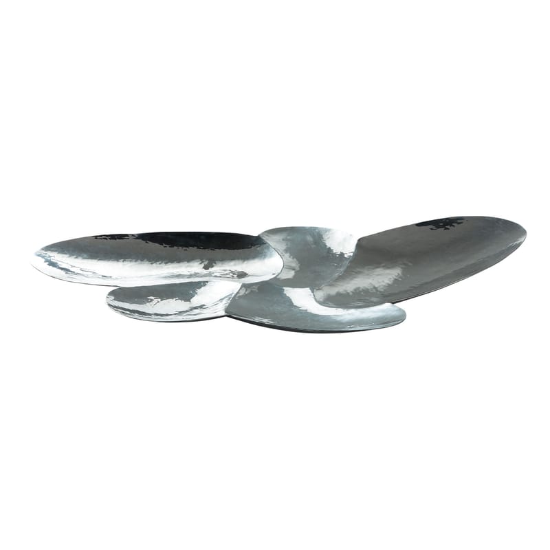 Table et cuisine - Corbeilles, centres de table - Plateau Cloud argent métal / 90 x 58 cm - Fait main - Tom Dixon - Aluminium poli - Aluminium poli