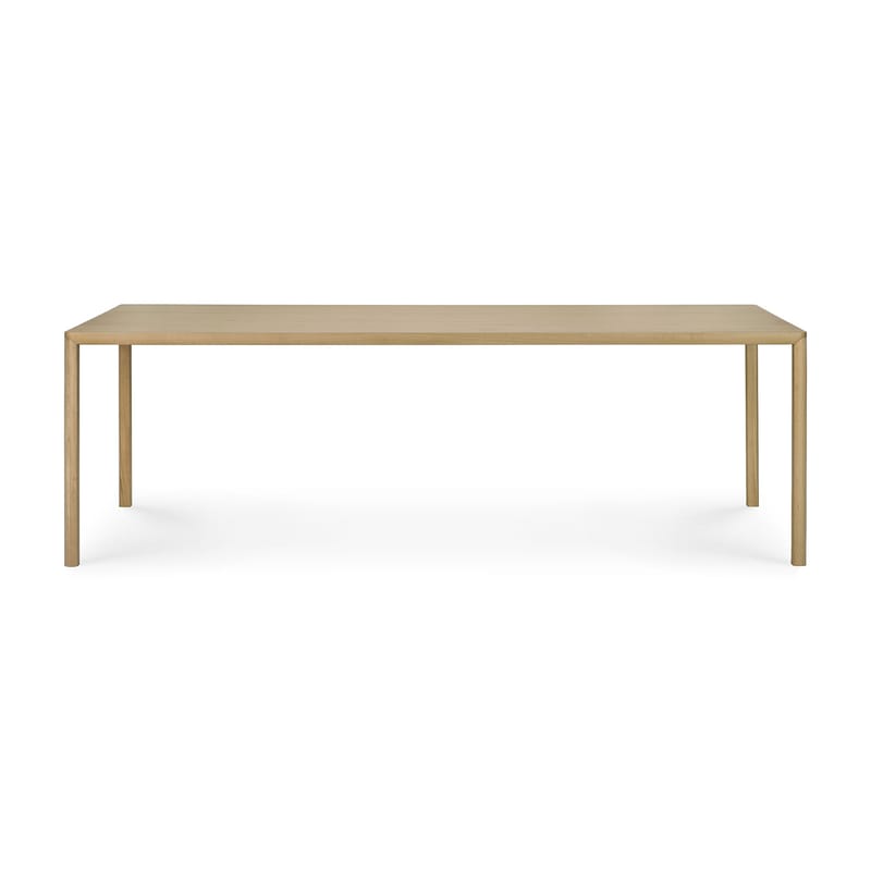 Trends - Over a meal - Air Rectangular table natural wood / 240 x 100 cm - 10-seater - Oak - Ethnicraft - L 240 cm / Oak - Oak veneer, Solid oak
