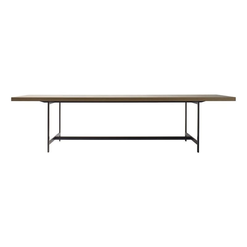 Mobilier - Tables - Table rectangulaire Lochness bois naturel / Piero Lissoni, 2015 - 300 x 90 cm - Cappellini - Chêne naturel - MDF plaqué chêne, Métal verni