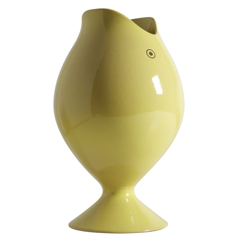 Décoration - Vases - Vase Dego céramique jaune / H 34 cm - Internoitaliano - Jaune / H 34 cm - Céramique émaillée
