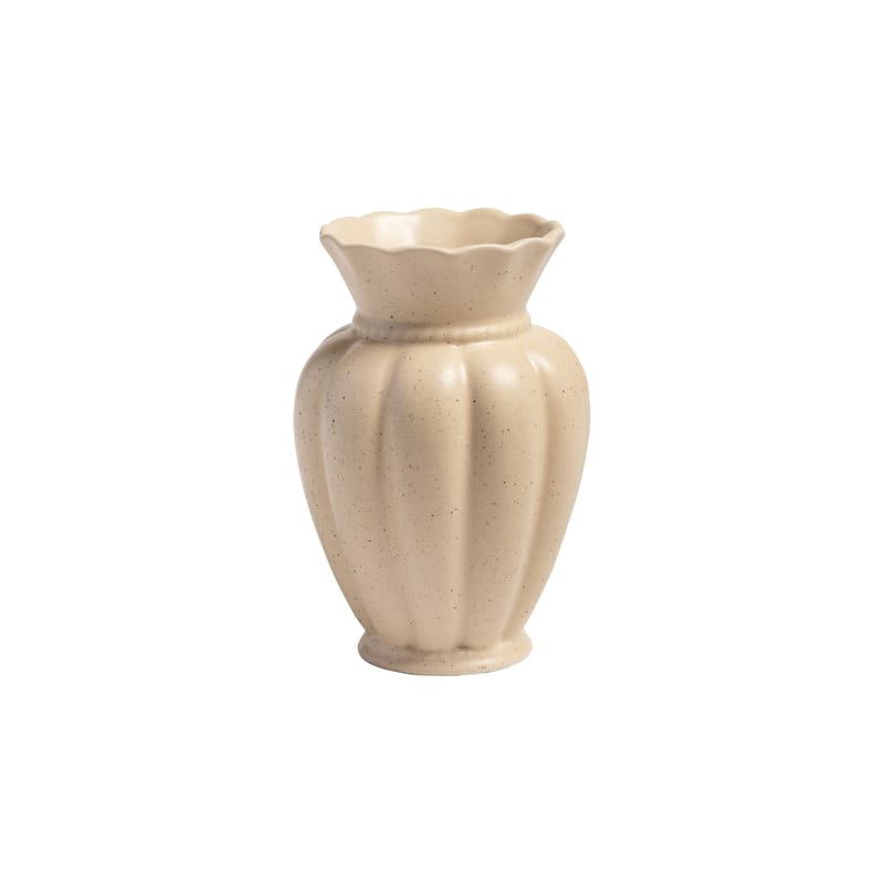 Décoration - Vases - Vase Tudor céramique beige / Ø 11 x H 16 cm - & klevering - H 16 cm / Beige - Porcelaine