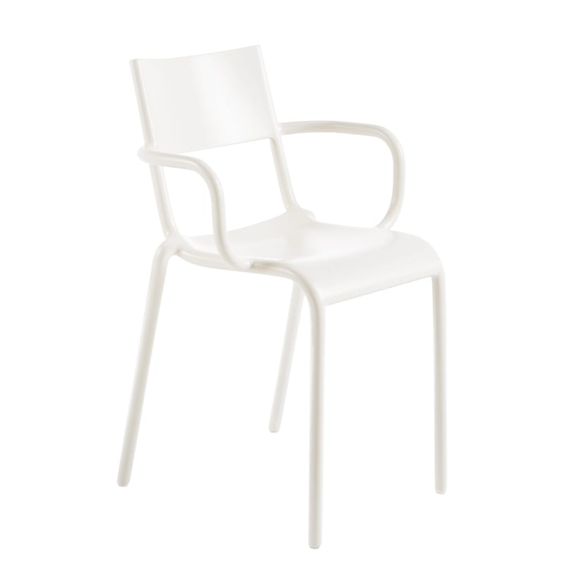 Mobilier - Chaises, fauteuils de salle à manger - Fauteuil empilable Generic A plastique blanc - Kartell - Blanc - Polypropylène