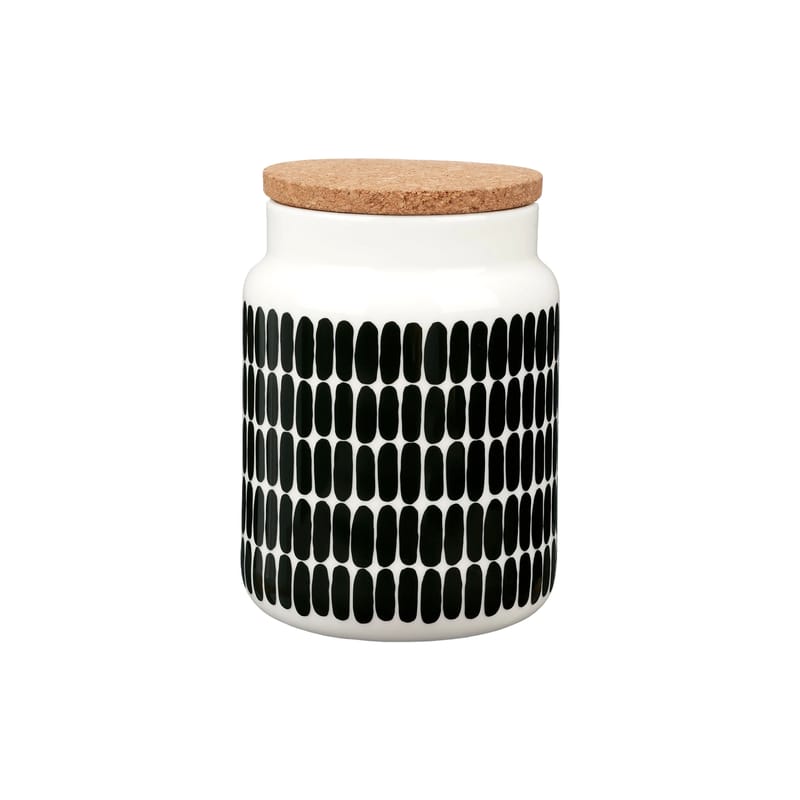 Tisch und Küche - Boxen und Aufbewahrung - Schachtel Alku keramik grün / 1,2 L- Steinzeug & Kork - Marimekko - 1,2 L / Grün - Kork, Sandstein
