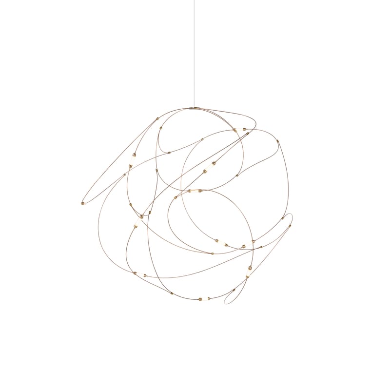 Luminaire - Suspensions - Suspension Flock of Light 11 cuivre métal / LED - Moooi - Cuivre - Bronze, Laiton, Polycarbonate