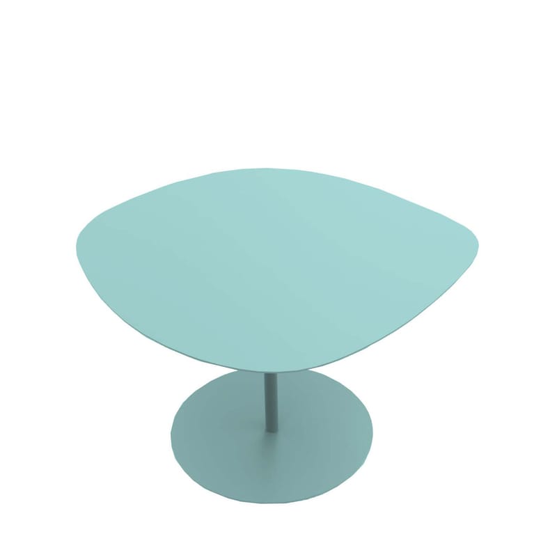 Mobilier - Tables basses - Table basse Galet n°1 OUTDOOR métal bleu / 59 x 63 x H 40 cm - Matière Grise - Bleu Céladon - Aluminium