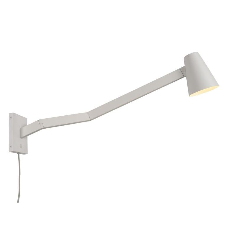 Luminaire - Appliques - Applique avec prise Biarritz métal blanc / Orientable - L 88 cm - It\'s about Romi - Blanc - Fer peint