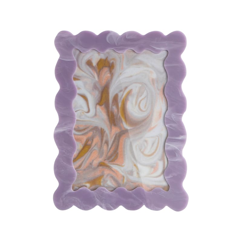 Décoration - Objets déco et cadres-photos - Cadre-photo Lila plastique violet / 22 x 17 cm - Acrylique - & klevering - Lilas marbré - Acrylique