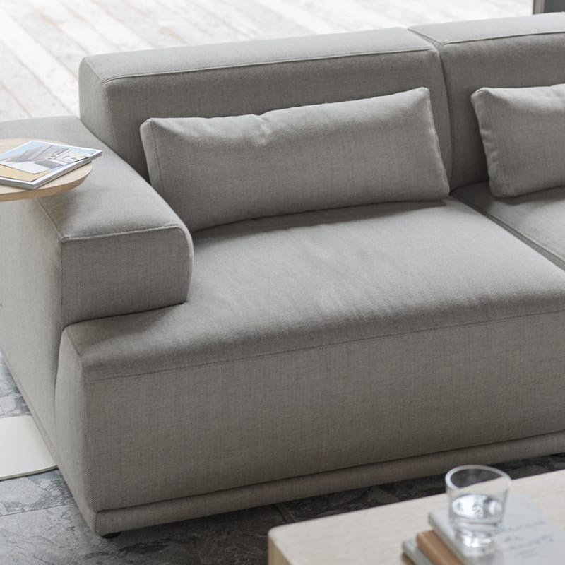 Muuto Connect Soft n 1 2 seater sofa light grey Made In Design UK