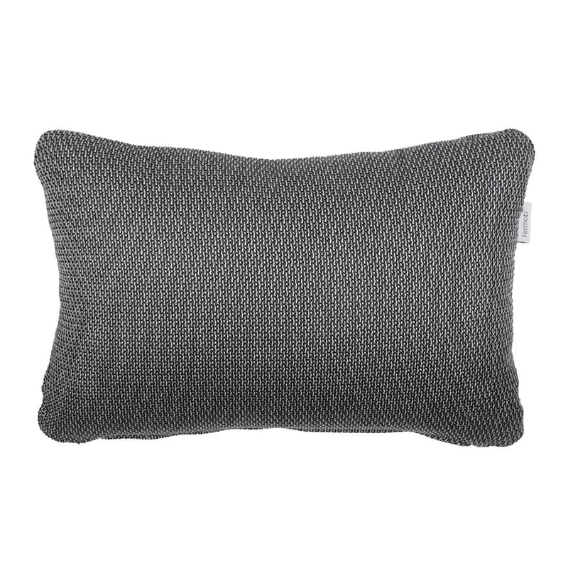 Dekoration - Kissen - Outdoor-Kissen Evasion textil grau schwarz / 44 x 30 cm - Fermob - Etna / Carbone - Polyacryl-Gewebe, Schaumstoff