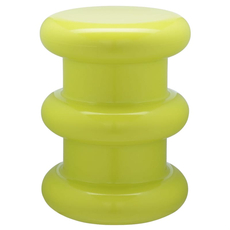 Furniture - Stools - Pilastro Stool plastic material green H 46 x Ø 35 cm - By Ettore Sottsass - Kartell - Green - Thermoplastic