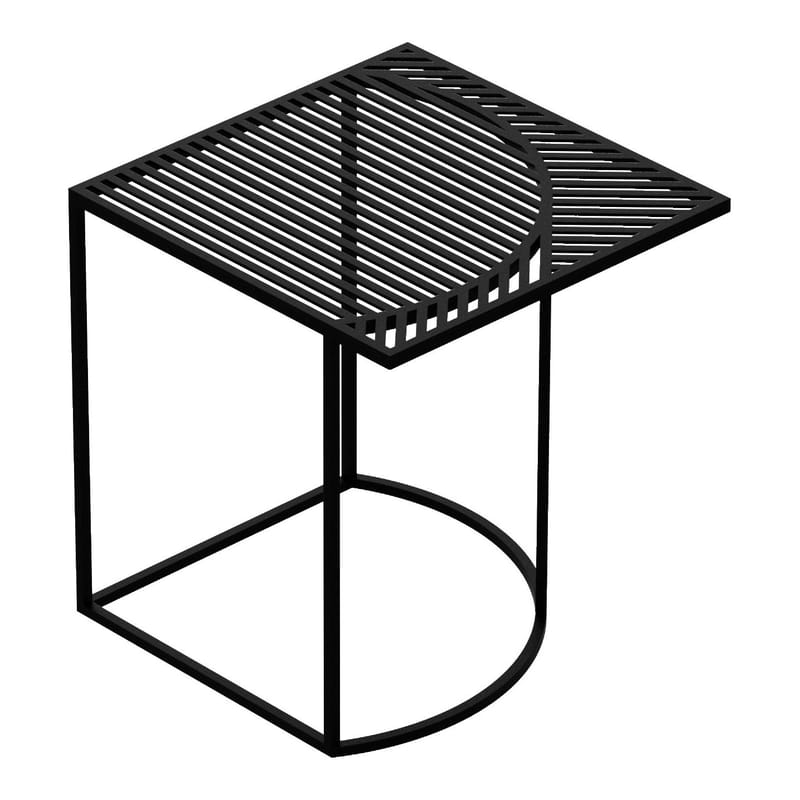Mobilier - Tables basses - Table basse Iso-B métal noir / 40 x 40 x H 42,5 cm - Petite Friture - Noir - Acier thermolaqué