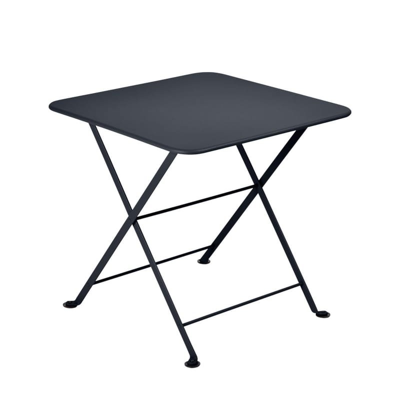 Mobilier - Tables basses - Table basse Tom Pouce métal gris noir / 50 x 50 cm - Fermob - Carbone - Acier peint