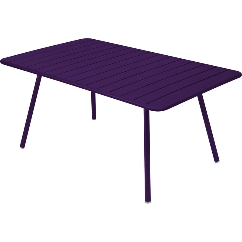 Life Style - Table rectangulaire Luxembourg / 6 à 8 personnes - 165 x 100 cm - Fermob - Aubergine - Aluminium laqué