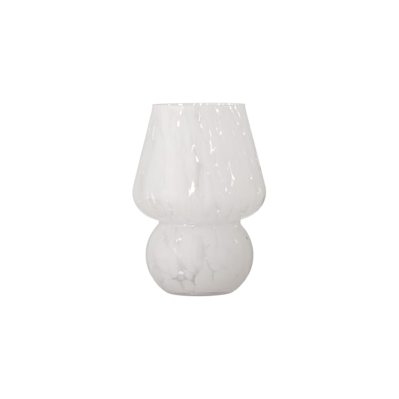 Décoration - Vases - Vase Halim verre blanc / Ø 13 x H 18,5 cm - Bloomingville - Blanc - Verre
