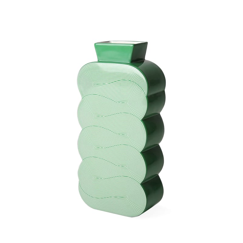 Décoration - Vases - Vase Pompidou Large céramique vert / H 30 cm - Jonathan Adler - Large / Vert - Porcelaine