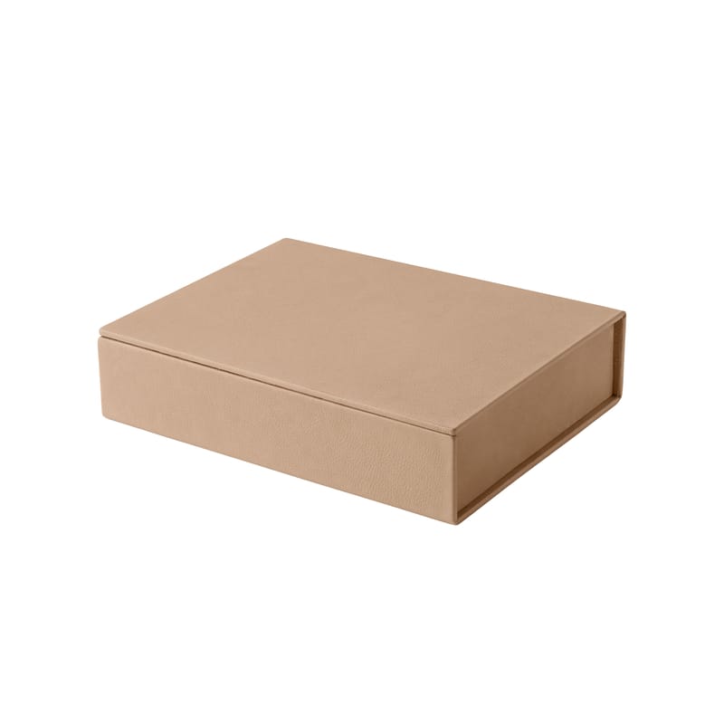 Décoration - Boîtes déco - Boîte Small cuir beige / Fait main - Edition limitée & numérotée - Fritz Hansen - Naturel - Cuir recyclé, Lin