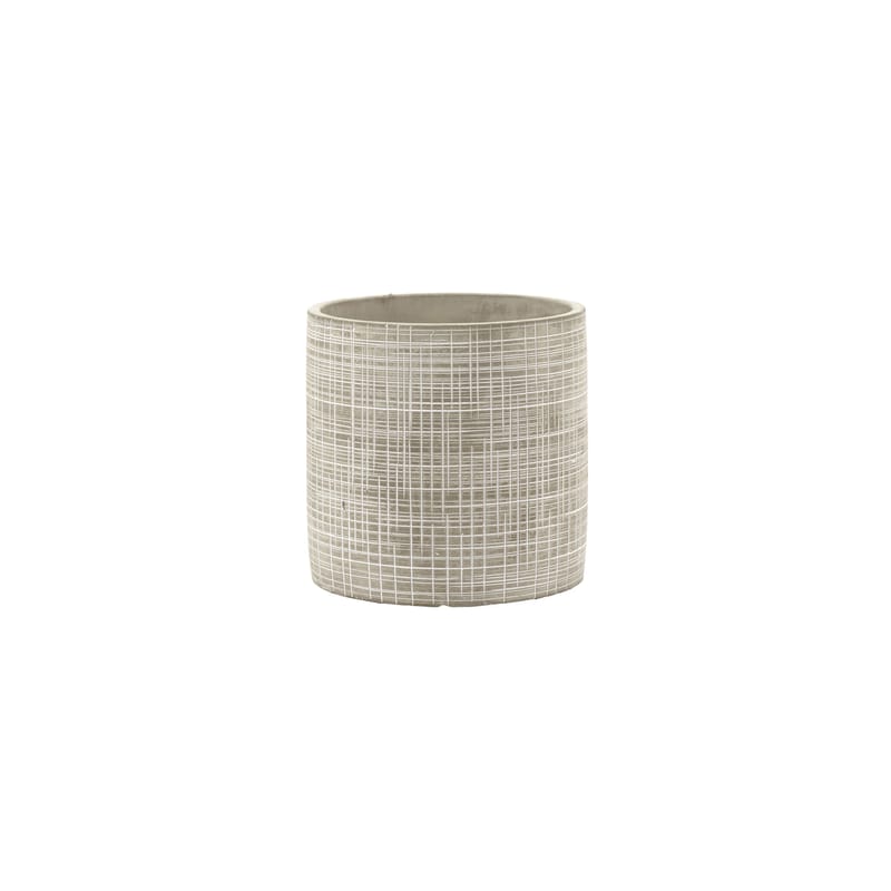 Décoration - Pots et plantes - Cache-pot Cylindre Medium céramique beige / Grès - Ø 15 x H 15 cm - Serax - Beige - Grès