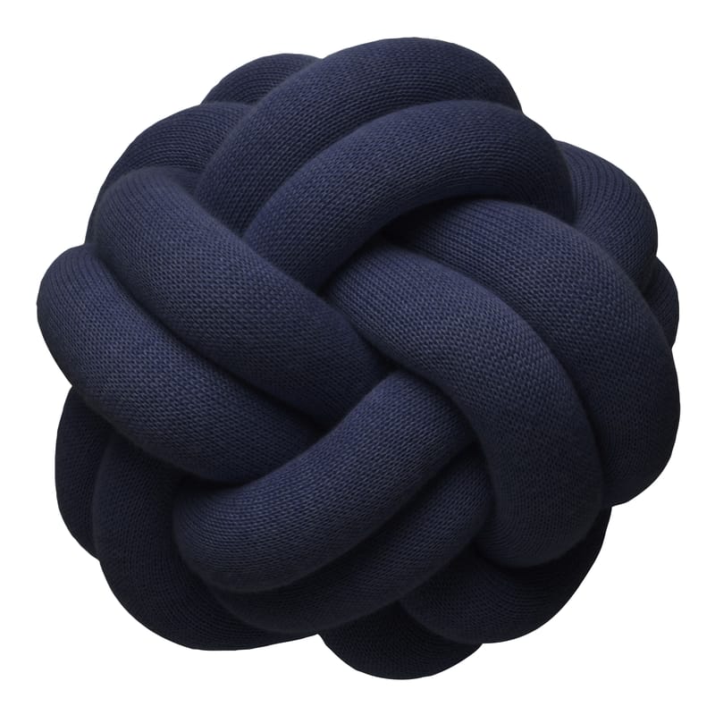 Interni - Per bambini - Cuscino Knot tessuto blu - Design House Stockholm - Blu marine - Acrilico, Lana