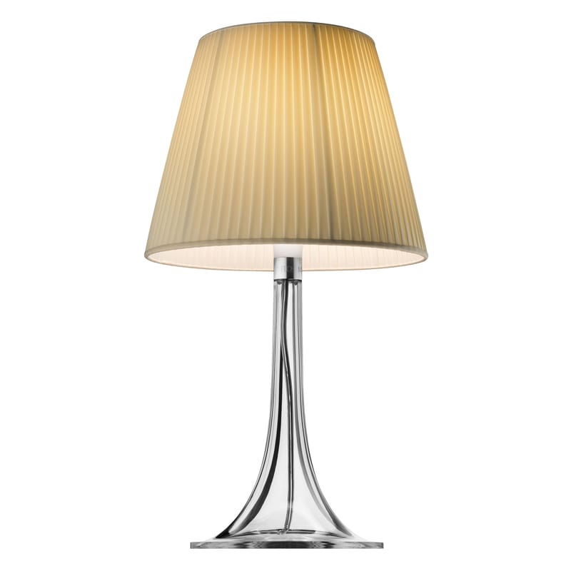 Luminaire - Lampes de table - Lampe de table Miss K tissu beige - Flos - Tissu plissé - PMMA, Tissu