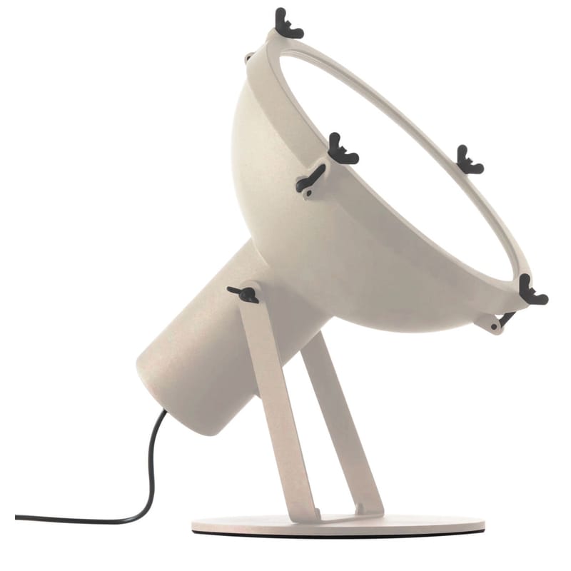 Luminaire - Lampadaires - Lampe de table Projecteur 365 métal blanc by Le Corbusier / Réédition 1954 - Nemo - Blanc sable - Aluminium peint, Verre sablé