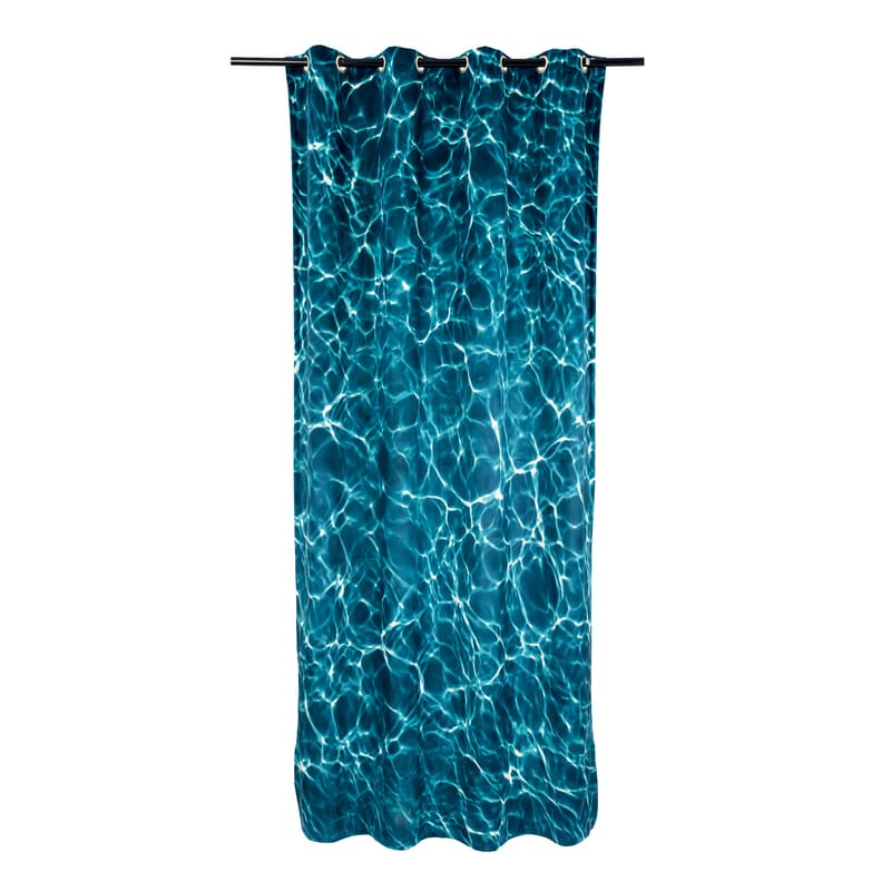 La boutique de Noël - Cadeaux insolites - Rideau Toiletpaper - Water tissu bleu / 140 x 280 cm - Seletti - Water - Polyester