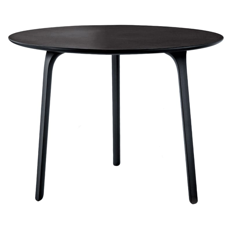 Outdoor - Garden Tables - First Round table plastic material black Ø 80 - Indoor & outdoor use - Magis - Black - HPL laminate, Polypropylene