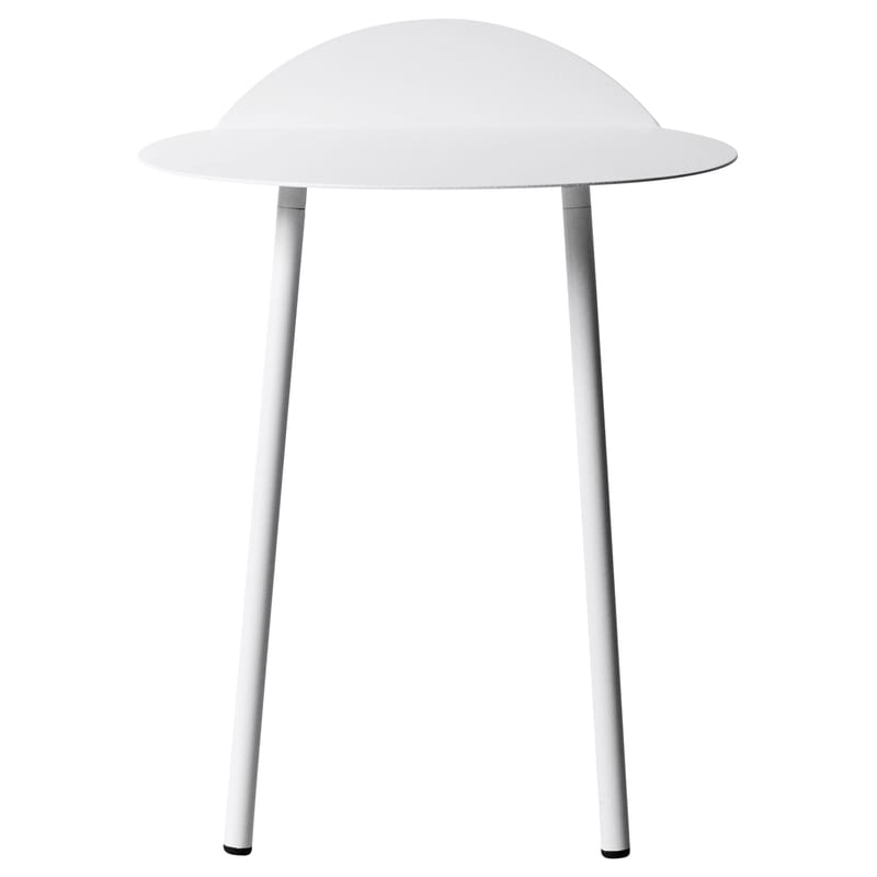 Mobilier - Tables basses - Table d\'appoint Yeh Wall métal blanc / H 45 cm - Audo Copenhagen - Blanc - Acier laqué