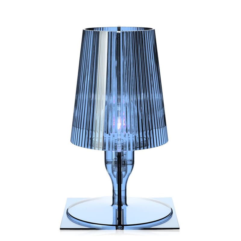 Grey outlet blue lamp