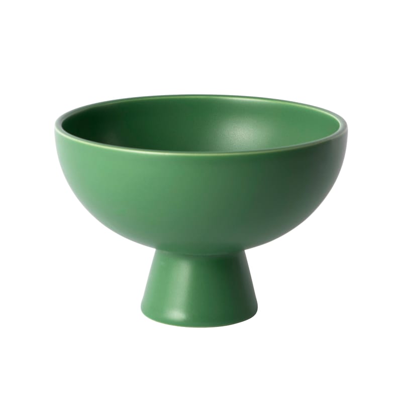 Table et cuisine - Saladiers, coupes et bols - Coupe Strøm Large céramique vert / Ø 22 cm - Fait main - Exclusivité - raawii - Vert - Céramique