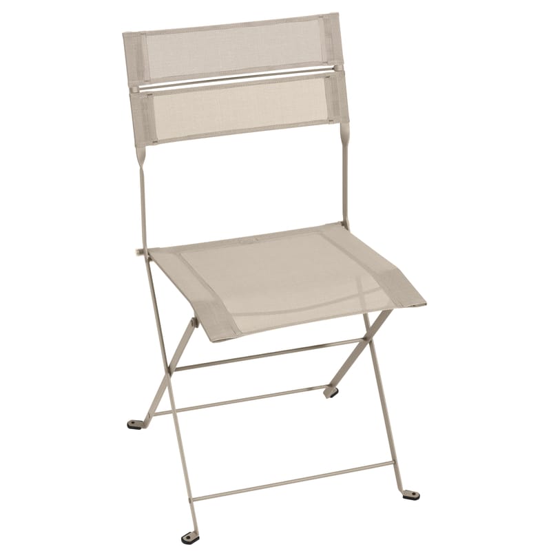 Möbel - Stühle  - Klappstuhl Latitude textil braun beige / Textilbespannung - Fermob - Muskat - lackierter Stahl, Polyester-Gewebe