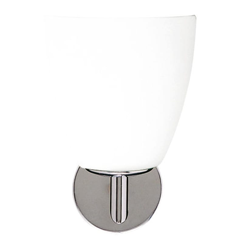 Luminaire - Appliques - Applique 006/1 métal verre blanc - Fontana Arte - Blanc - Métal chromé, Verre