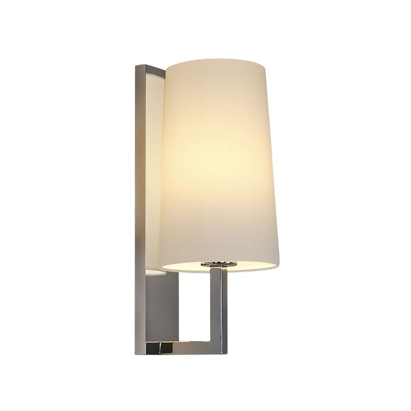 Illuminazione - Lampade da parete - Applique Riva tessuto bianco / Vetro - H 35 cm - Astro Lighting - Cromo / Bianco - Acciaio, Tessuto