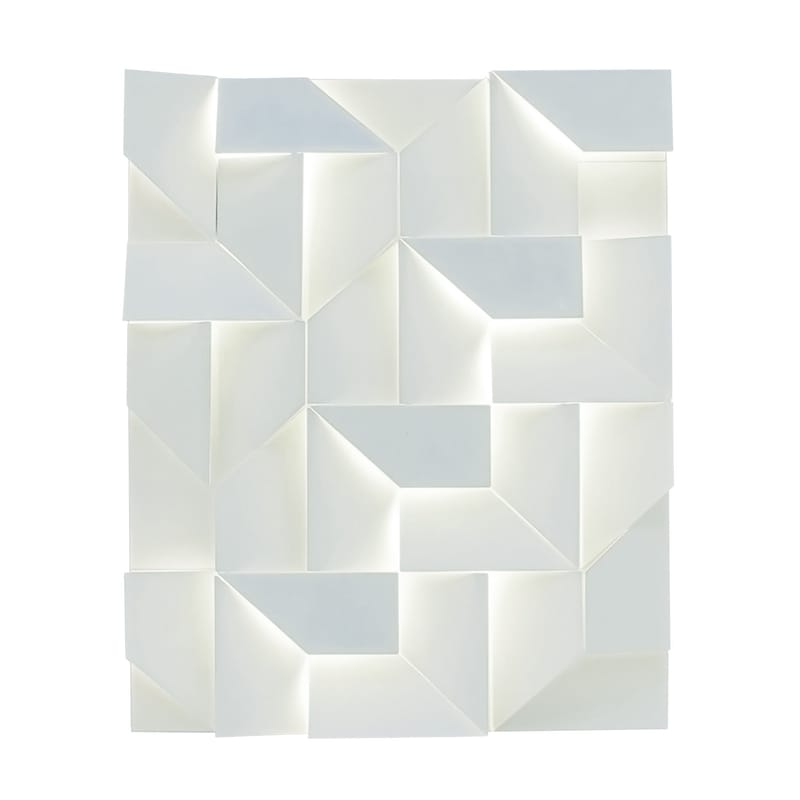 Luminaire - Appliques - Applique Shadows métal blanc LED / 90 x 120 cm - Nemo - Blanc mat - Aluminium poudré mat