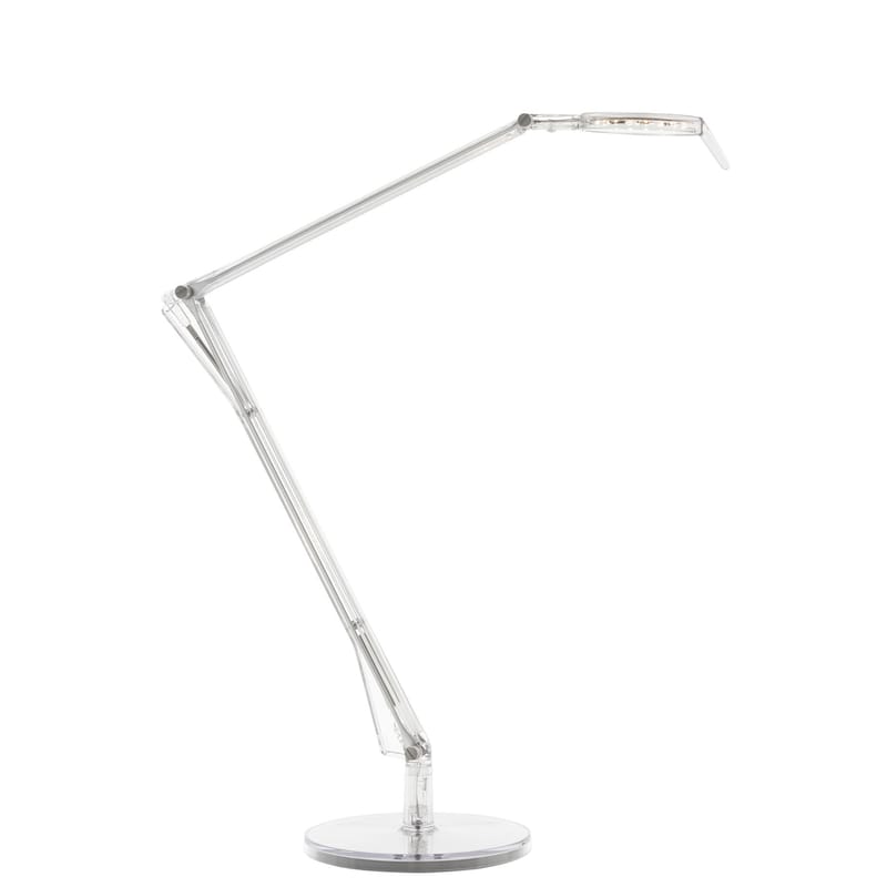 Luminaire - Lampes de table - Lampe de table Aledin TEC LED plastique transparent / Diffuseur plat - Kartell - Transparent - Aluminium anodisé, Polycarbonate