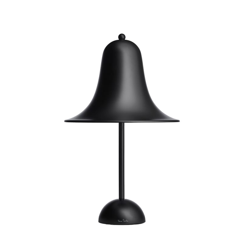 Décoration - Pour les enfants - Lampe de table Pantop métal noir / Ø 23 cm - Verner Panton (1980) - Verpan - Noir mat - Métal peint