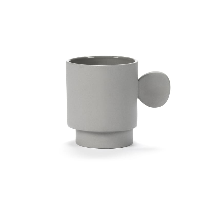 Table et cuisine - Tasses et mugs - Mug Inner Circle céramique gris / 35 cl - Grès - valerie objects - Gris clair - Grès