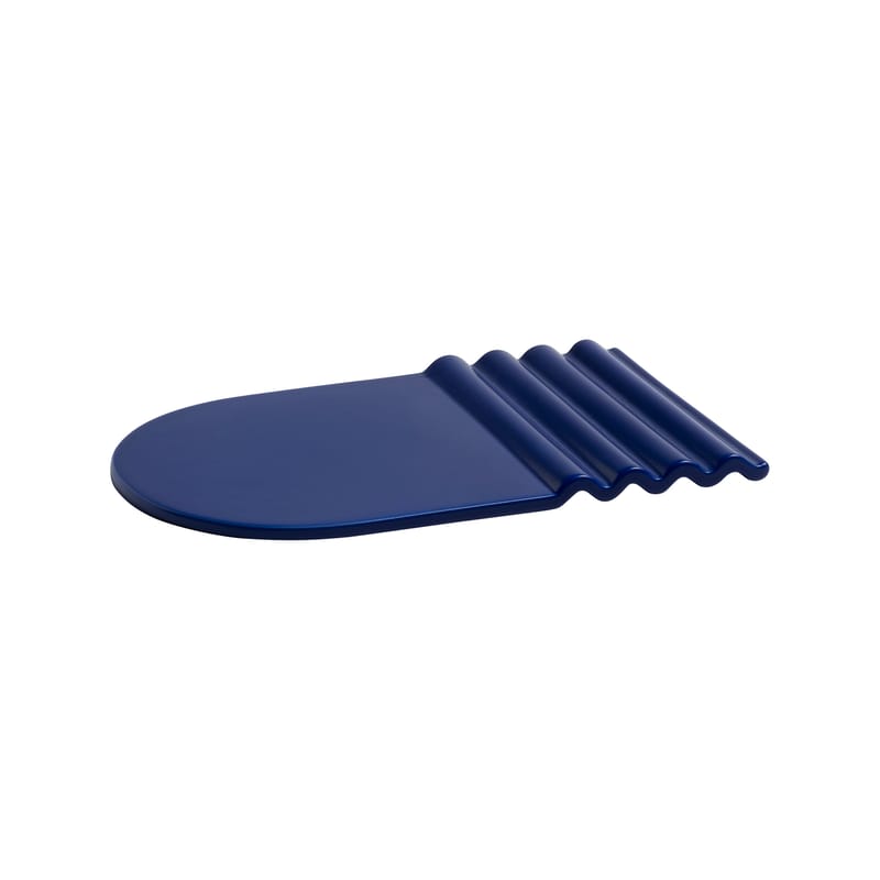 Tavola - Vassoi e piatti da portata - Piatto Wave ceramica blu / Porcellana - 16.5 x 27.5 cm - & klevering - Blu - Ceramica