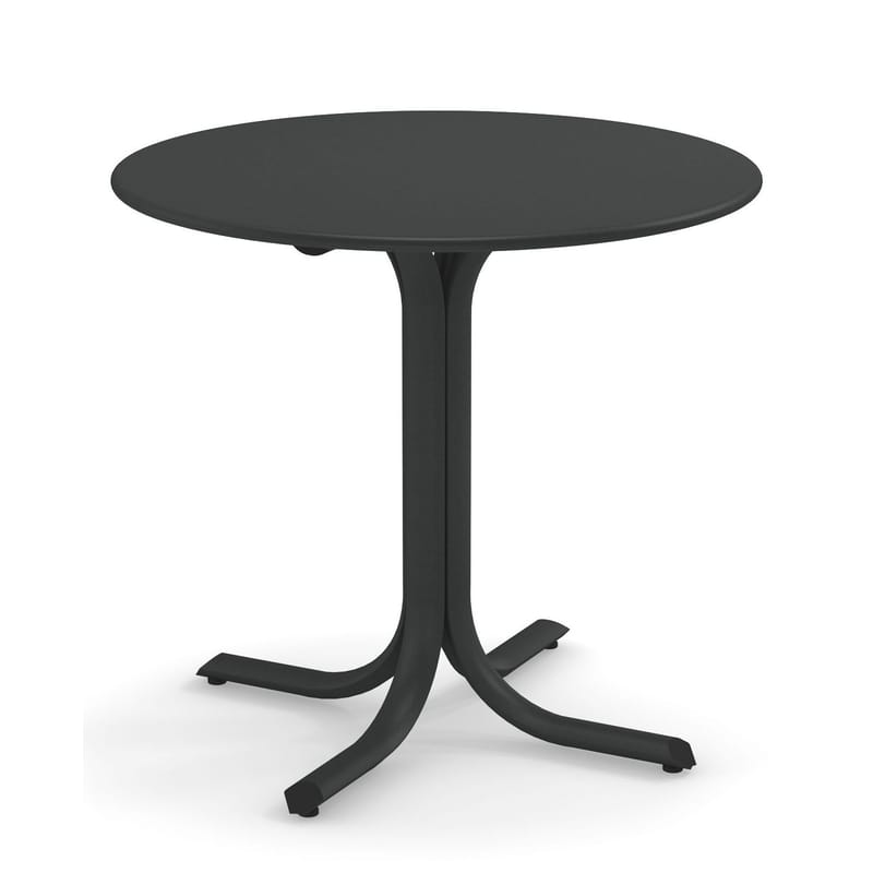 Outdoor - Gartentische - Runder Tisch System grau silber metall / Ø 120 cm - Emu - Eisen Antik - Verzinkter lackierter Stahl