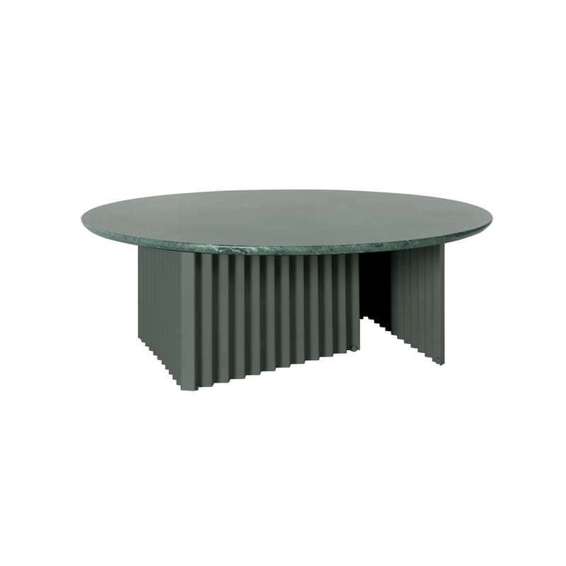 Mobilier - Tables basses - Table basse Plec pierre vert / Marbre - Ø 90 x H 32 cm - RS BARCELONA - Vert - Acier, Marbre