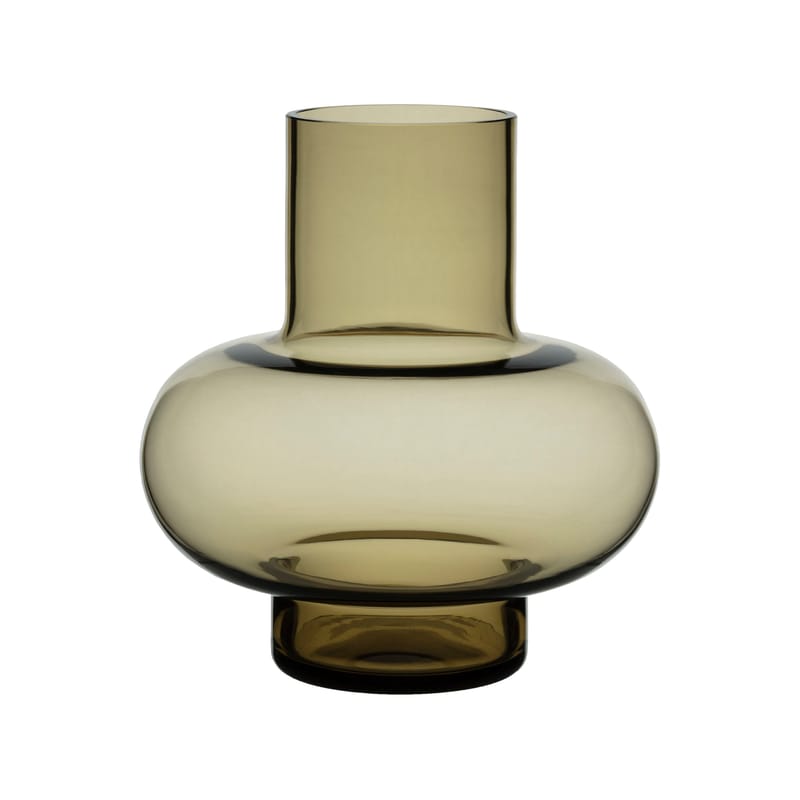 Décoration - Vases - Vase Umpu verre marron / soufflé bouche - Ø 20 x H 20 cm - Marimekko - Argile - Verre soufflé bouche